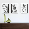 CIFbuy 3 Piece Abstract Line Art Wall Sculpture Set Modern Minimalist Decor for Living Room Bedroom Office (TikTok, temu pick-up service)