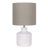 White Ceramic Table Lamp, 15"