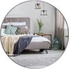 36 Inch Silver Metal Framed Round Bathrrom Mirror for Wall.(W2203134961)