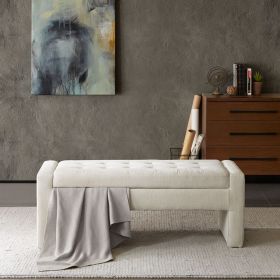 Modern Upholstered Storage Bench – Soft-Close Lid
