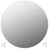 Wall Mirror Set of 2 Transparent Glass 27.6 in diameter