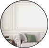 36 Inch Black Metal Framed Round Bathrrom Mirror for Wall.(W2203134079)
