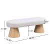Modern Upholstered Dining Bench – Neutral Fabric