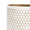 Mid-Century Modern Indoor Metal Pot Planter with 4-Leg Gold Metal Base - 18" H x 13.75" W