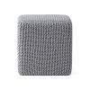 Hand-Knitted Accent Foot Stool – Gray