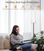 Dimmable Floor Standing Tall Lamp, 12W Led Bulb with Lampshade, Foot Switch, Remote Custom Color Temperature Pole for Bedroom, Office