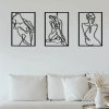 CIFbuy 3 Piece Abstract Line Art Wall Sculpture Set Modern Minimalist Decor for Living Room Bedroom Office (TikTok, temu pick-up service)