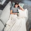 HGTV Super Luxe Faux Fur Throw Blanket Snowbound 50 x 70 inches