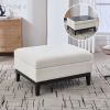Upholstered Storage Ottoman with Reversible Tray Top