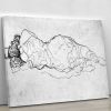 Liegende back figure by Klimt Canvas Print or Poster